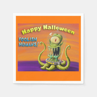 Serviette En Papier Joyeux Halloween Humains stupides