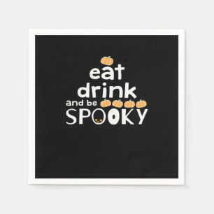 Serviette En Papier Joyeux Halloween Manger Boire Et Être Effrayant Te