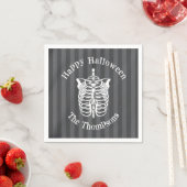Serviette En Papier Joyeux Halloween mignon squelette Éffrayant effray (En situation)