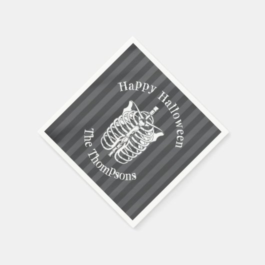Serviette En Papier Joyeux Halloween mignon squelette Éffrayant effray (Coin)