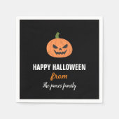 Serviette En Papier Joyeux Halloween Orange James O Lantern Citrouille (Devant)