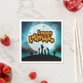 Serviette En Papier Joyeux Halloween Parti Éffrayant Zombie (En situation)
