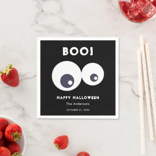 Serviette En Papier Joyeux Halloween Party mignonette Monsters Eyeball (En situation)