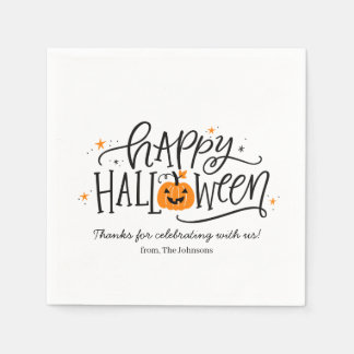 Serviette En Papier Joyeux Halloween personnalisé