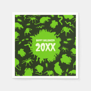 Serviette En Papier Joyeux Halloween personnalisé année verte créature