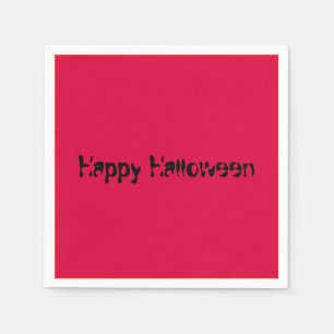 Serviette En Papier Joyeux Halloween Simple Clean Solid Red