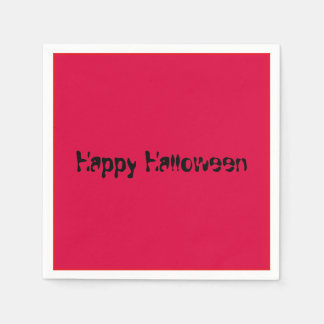 Serviette En Papier Joyeux Halloween Simple Clean Solid Red