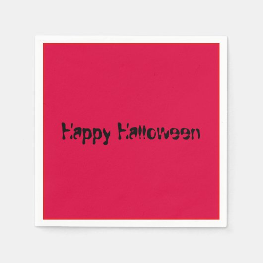 Serviette En Papier Joyeux Halloween Simple Clean Solid Red (Devant)