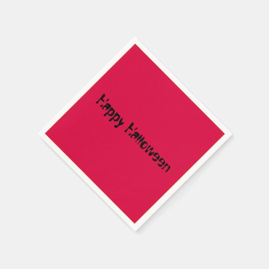 Serviette En Papier Joyeux Halloween Simple Clean Solid Red (Coin)