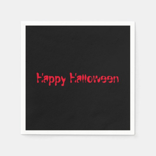 Serviette En Papier Joyeux Halloween Simple Clean Solid serviettes noi (Devant)