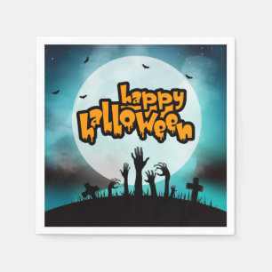 Serviette En Papier Joyeux Halloween Soirée Zombie Effrayant
