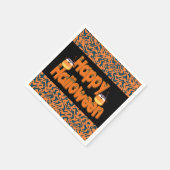 Serviette En Papier Joyeux Halloween texte blanc serviettes (Coin)
