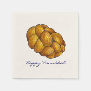 Serviette En Papier Joyeux Hanoukka Chanukah Challah Pain Napkins