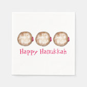 Serviette En Papier Joyeux Hanoukka Chanukah Jelly Donut Sufganiyah (Devant)