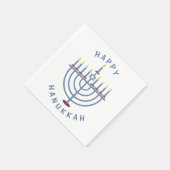 Serviette En Papier Joyeux Hanoukka Menorah Party Paper (Coin)