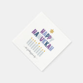 Serviette En Papier Joyeux Hanoukka Monogram Party Napkins (Coin)