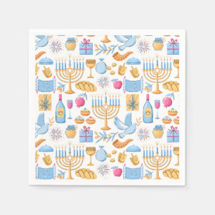 Serviette En Papier Joyeux Hanukkah 