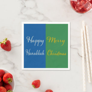 Serviette En Papier Joyeux Hanukkah Joyeux Noël Design de vacances dou