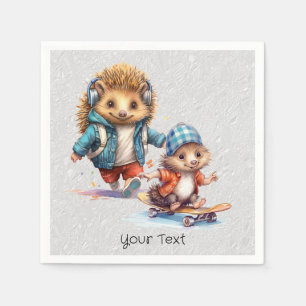 Serviette En Papier Joyeux Hérisson Hérisson serviettes