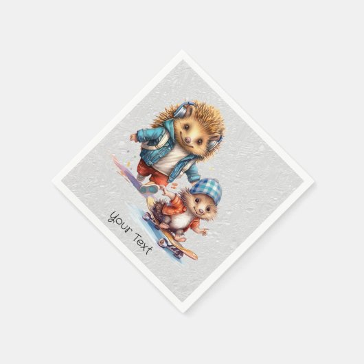 Serviette En Papier Joyeux Hérisson Hérisson serviettes (Coin)