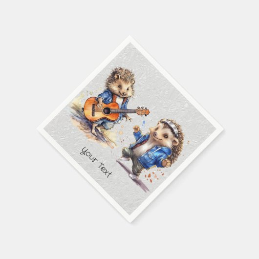 Serviette En Papier Joyeux Hérisson Hérisson serviettes (Coin)
