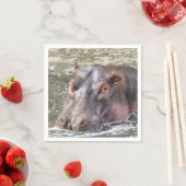 Serviette En Papier Joyeux Hippo (En situation)