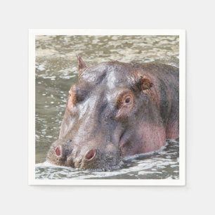 Serviette En Papier Joyeux Hippo