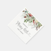 Serviette En Papier Joyeux hiver Petites serviettes de baby shower (Coin)