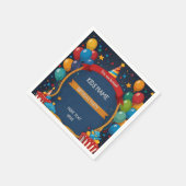 Serviette En Papier Joyeux Invitation d'anniversaire (Coin)