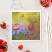 Serviette En Papier Joyeux Jardin Rêvé Anniversaire (En situation)