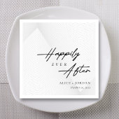 Serviette En Papier Joyeux Jour après Mariage serviettes : Script Vint