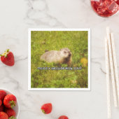 Serviette En Papier Joyeux Jour de la marmotte (En situation)