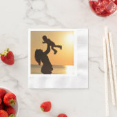 SERVIETTE EN PAPIER JOYEUX JOUR DE MÈRE (En situation)