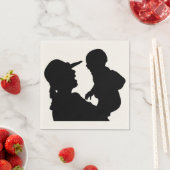 SERVIETTE EN PAPIER JOYEUX JOUR DE MÈRE (En situation)