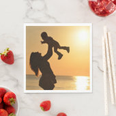 SERVIETTE EN PAPIER JOYEUX JOUR DE MÈRE (En situation)