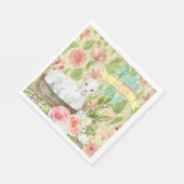 Serviette En Papier Joyeux Jour de Pâques avec agneau (Coin)