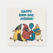 Serviette En Papier Joyeux Jour des Oiseaux Cartoon Oiseaux à thème An (Devant)
