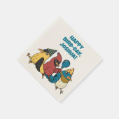 Serviette En Papier Joyeux Jour des Oiseaux Cartoon Oiseaux à thème An (Coin)