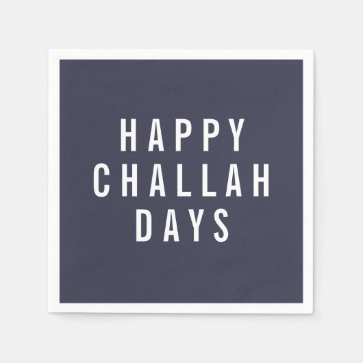 Serviette En Papier Joyeux Jours de Challah | Funny Holiday Hanoukka (Devant)