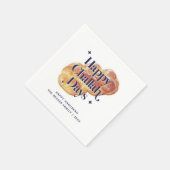 Serviette En Papier Joyeux Jours de Challah Hanoukka Aquarelle Napkin (Coin)