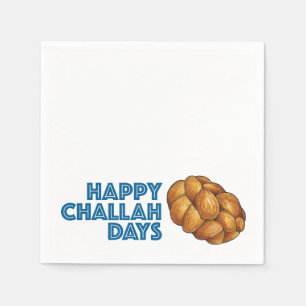 Serviette En Papier Joyeux Jours de Challah Pain juif Hanoukka Chanuka