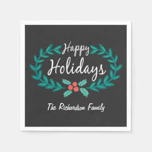 SERVIETTE EN PAPIER JOYEUX JOURS DE VACANCES CUTENT GARAGE EN CLAVIER 