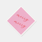 Serviette En Papier Joyeux Joyeux Jeu élégant Script Noël Fête (Coin)