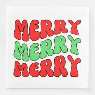 Serviette En Papier Joyeux Joyeux Joyeux