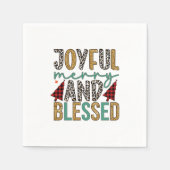 Serviette En Papier Joyeux Joyeux Joyeux Joyeux Et Béni (Devant)