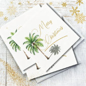 Serviette En Papier Joyeux Joyeux Noël Palm Gold