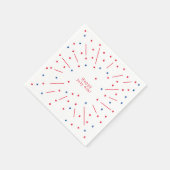 Serviette En Papier Joyeux Juillet 4 Feu d'artifice et étoiles (Coin)