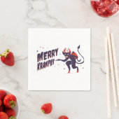 Serviette En Papier Joyeux Krampus (En situation)