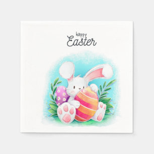 Serviette En Papier Joyeux Lapin de Pâques
