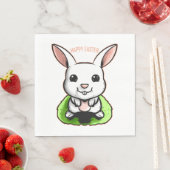 Serviette En Papier Joyeux Lapin De Pâques À Pâques (En situation)